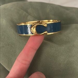 Coach ✨ Gold and Blue Bracelet